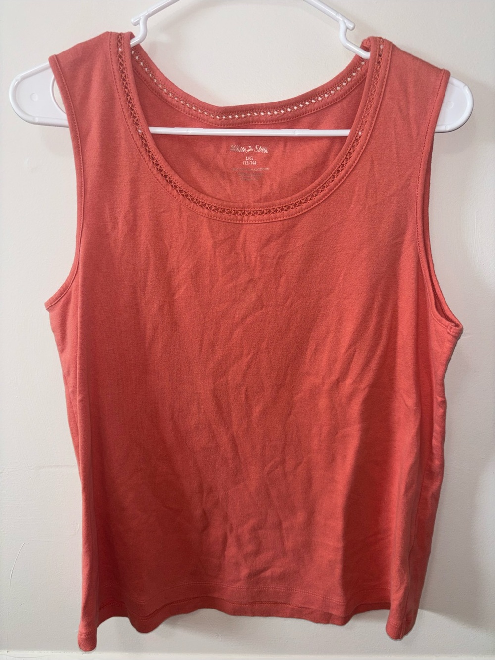 White Stag Coral Crochet-Trim Sleeveless Tank